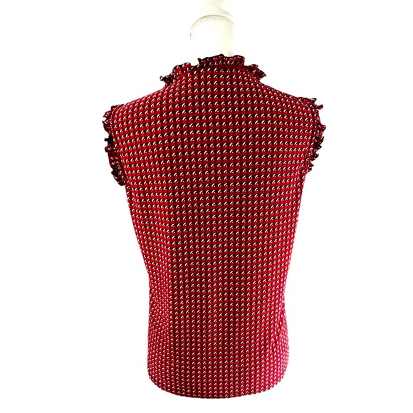 Tommy Hilfiger Red Patterned Women's Top - Picture 6 of 9